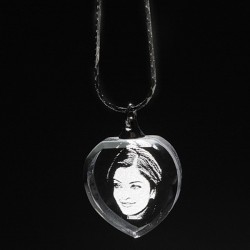 Kişiye Özel Kristal Kalp Kolye - 