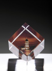 Kişiye Özel Kristal 60x60x60 Kesik Renkli - 